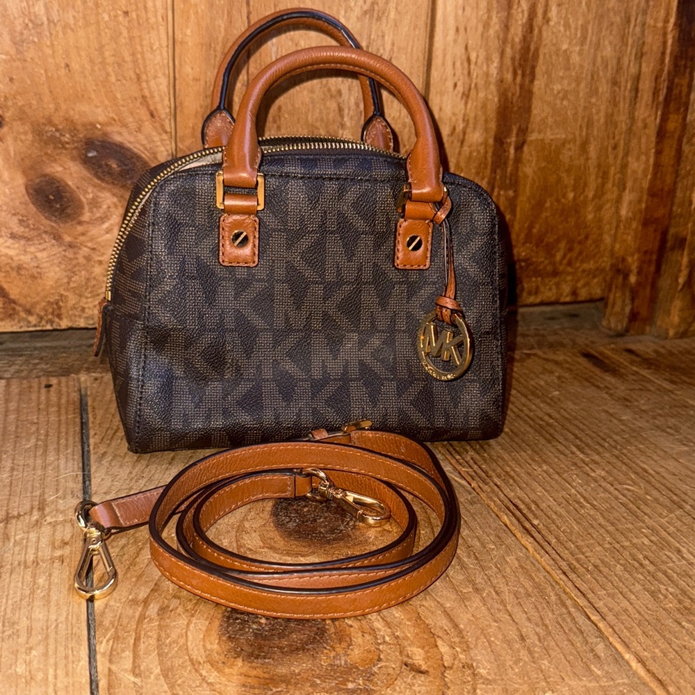 Michael Kors Small Brown Jet Set Satchel Bag